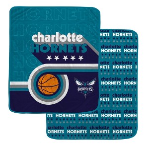 NBA Charlotte Hornets Retro Baller 60''x70'' Double Sided Wordmark ...