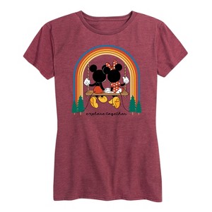 Women's - Disney - Explore Together Rainbow Short Sleeve Graphic T-Shirt - 1 of 4