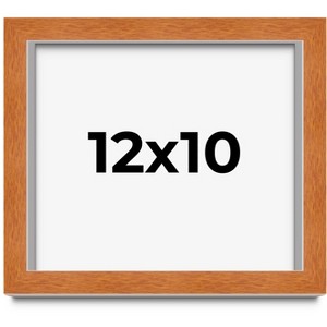 PosterPalooza | Photo Size Modernist Brown Picture Frame - UV Acrylic, Foam Board Backing, Hanging Hardware - 1 of 4