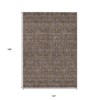 Chocolate And Gray Floral Washable Indoor Outdoor Area Rug - 3 of 4