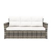 WestinTrends 6-Piece PE Rattan Wicker Outdoor Patio Conversation Sofa Set - 3 of 4