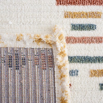 Ivory Multi Moroccan Hand-knotted Wool Area Rug