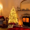 Costway 4.5 FT Pre-Lit Flocked Christmas Tree Hinged Artificial Xmas with 200 LED Lights - 2 of 4