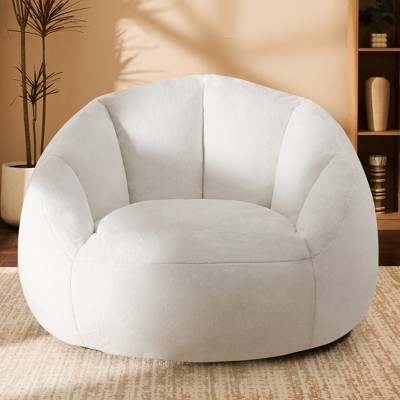 Gericco 47" Giant Bean Bag Chair for Adults - Comfy Plush Shell Soft Accent Chair, Oversized Cozy Lounge Floor Sofa Reading Chair