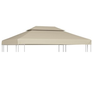 vidaXL Gazebo Canopy Beige Polyester 3x13.1ft Durable Gazebo Canopy - 1 of 4