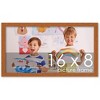 PosterPalooza | Panoramic Slim Profile Brown Picture Frame - UV Acrylic, Foam Board Backing, Hanging Hardware - 2 of 4