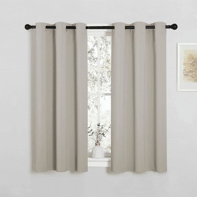 NICETOWN Grommet Top Blackout Curtains Thermal Insulated Noise Reducing Window Drapes 2 Panels for Bedroom Living Room Kitchen Office