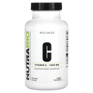 NutraBio Vitamin C , 1,000 mg , 120 Capsules - 1 of 2