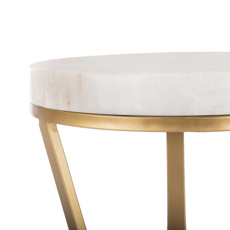 Theia Accent Table - White Marble/Gold - Safavieh., 4 of 6