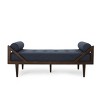 Chaise Lounge Sofa,Two-Armed Chaise Lounge With Button Tufting And Waffle Stitching,Chaise Lounge In Living Room-Cuddlewood - 3 of 4