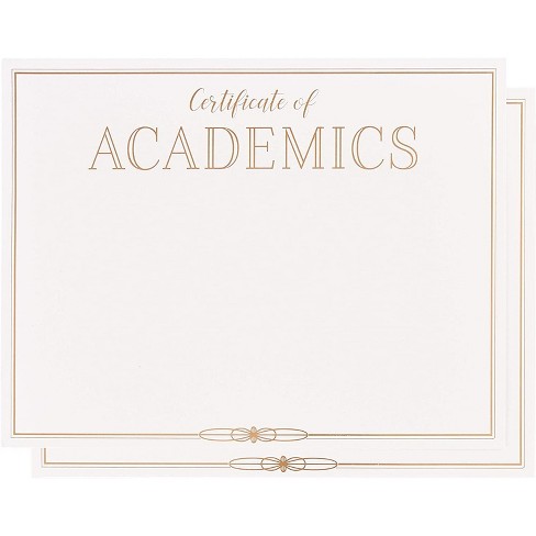 8.5 x 11 in, 48-Pack Award Certificates Certificate of Recognition with Gold Foil Border 