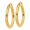 Black Bow Jewelry 4mm x 35mm 14k Yellow Gold Classic Round Hoop Earrings - 2 of 4