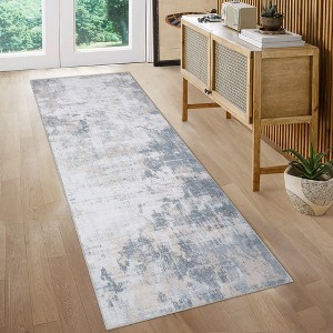 WhizMax Area Rug Abstract Rug Distressed Mat Throw Floor Carpet for Bedroom Living Room - 1 of 4