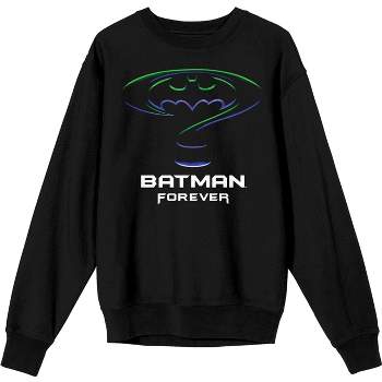 Batman Forever Movie Logo Men's Black Long Sleeve Sweatshirt