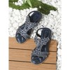 Clotth Women's Floral Flat Sandals - Elastic Strap for Summer Beach, Sparkling Jeweled Bohemian Flats,Sandals with Non Slip Shoes - 4 of 4