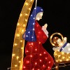 LuxenHome 4.75Ft x 5.9Ft Multi-Color Nativity Scene Outdoor Holiday Decoration with Lights Gold, Red, White, Blue, Green - 3 of 4