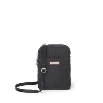 Vali Black Leather Crossbody Handbag Plastic Handle - Tiger And
