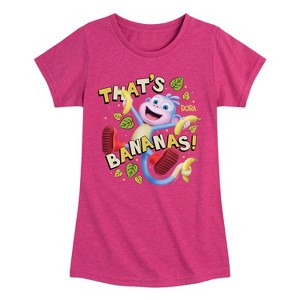 Girls' - Dora the Explorer - Thats Bananas Fitted Short Sleeve Graphic T-Shirt - 1 of 4