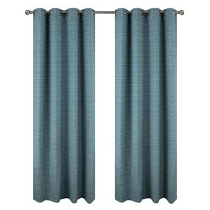 RT Designer Collection Kensington Jacquard Foam Backed Luxurious Decorative Grommet Curtain Panel Wedge - 1 of 4