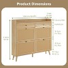 Shoe Storage Cabinet with 4 Flip Drawers,2 Drawers,Narrow Shoe Rack Cabinet,Freestanding Shoe Cabinet Organizer for Entryway - 2 of 4