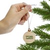 Wright State Secondary Logo Mini Small Tiny Wood Christmas Tree Holiday Ornament - 2 of 4
