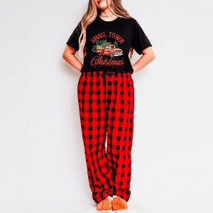 Simply Sage Market Women's Small Town Christmas Truck Pajama Set - 1 of 4