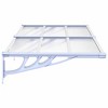 vidaXL Door Canopy Gray and Transparent 60"x35.4" Polycarbonate - 4 of 4