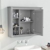 XINGHANZHENXUAN Wall Mounted Bathroom Storage Cabinet with Mirror, Modern Medicine Cabinet with 6 Open Shelves - 4 of 4