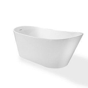 51 in.Acrylic Freestanding Bathtub Contemporary Soaking Tub Fiberglass Flatbottom Modern Stand Alone - 1 of 4