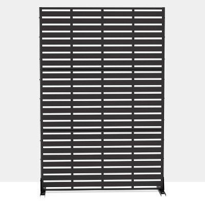 Lirago Garden Privacy Fence 72 in Galvanized Metal Outdoor Screen