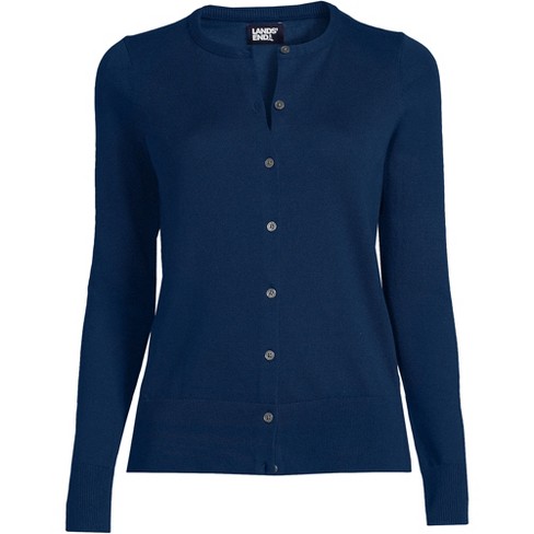 Lands end navy clearance cardigan