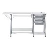 Pro-Stitch Sewing Table Silver/White - Sew Ready: Craft Desk with Folding Top & Storage - 4 of 4