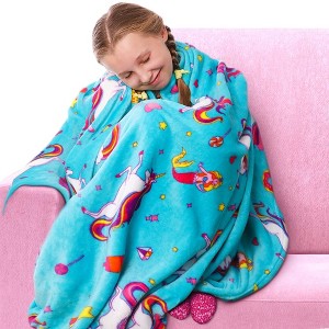 GirlZone Unicorn Fleece Blankets for Girls, Large Fluffy Blankets for Teen Girls with Cute Unicorn Designs - 1 of 4