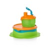 Tupperware Brand Tupperkids Feeding Set - Bacio, Tropical Water & Margarita  Colors - Includes Divided Dish & Sip 'N Care Sippy Cup