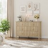 White Dresser for Bedroom with 6 Drawers, 47" Wide Wood Chest of Deep Drawers, Modern TV Stand Large Storage Organizer for Closet,Living Room,Hallway - 3 of 4