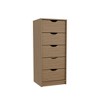 42'' H Wood dressers with Five Drawers, Slim Storage Chest, Pull-Out Mechanism, Compact Size, and Display Surface - 2 of 4
