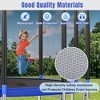 Whisen 16FT Round Trampoline for Kids, Safety Net, Basketball Hoop & Ladder, Easy Assembly Outdoor Play - Blue - 3 of 4
