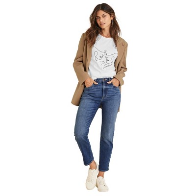 VENUS Womens Audrey Straight Leg Jeans