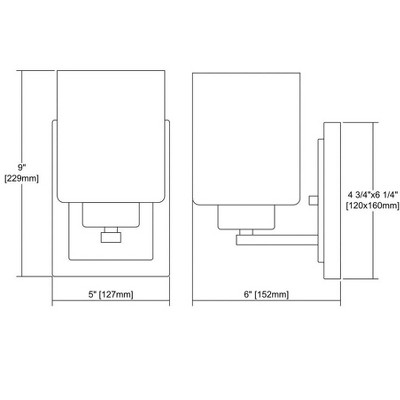 Oil Rubbed Bronze 1-Light Bath Sconce with Frosted Glass Shade