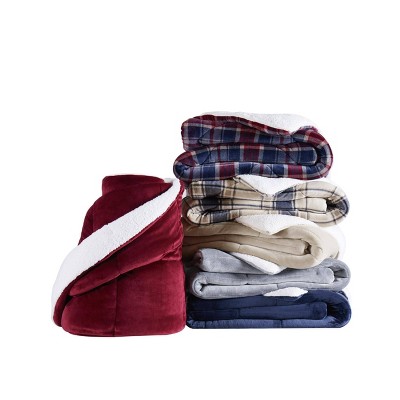 King Blue and Red Reversible Down Alternative Comforter Set