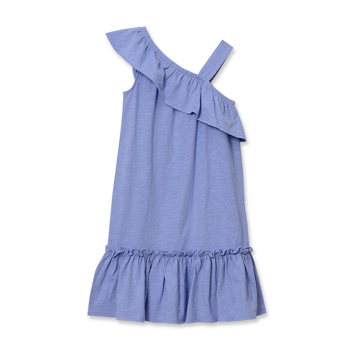 Lands' End Kids Ruffle Asymmetrical Dress