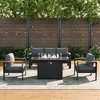 LayinSun 4 Pieces Aluminum Outdoor Patio Furniture Set with Fire Pit Table, Outside Metal Patio Conversation Sets with Deep Seating and Thick Cushions - 2 of 4