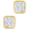 SHINE by Sterling Forever Sterling Silver Asscher Cut Bezel Set Stud Earrings - 3 of 4