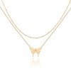 Exquisite Double-layer Butterfly Necklace for Women – Elegant, Fashionable, Gold-toned Butterfly Pendant and Beaded Necklace - 4 of 4