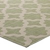 Modway Cerelia 5x8 Area Rug - Moroccan Trellis Indoor/Outdoor Rug in Beige and Light Green, Low Pile Polypropylene Weave - 3 of 4