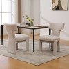 Dining Chair Set of 2,Modern Chenille Upholstered Accent Chair with Rubberwood Legs,Curved Back Armless Dining Chair for Dining Room-Koiai - 3 of 4