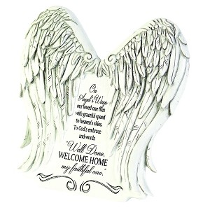 Dicksons On Angels Wings Bereavement Ivory 6 x 6 Resin Table Top D�cor - 1 of 2