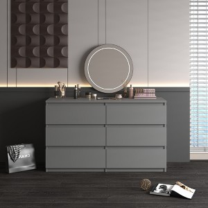 RISOKEYS 6 Drawer Dresser, Modern Chest of Drawers with Wide Storage, for Storage and Organization for Closet, Bedroom, Living Room,Corridor - 1 of 4