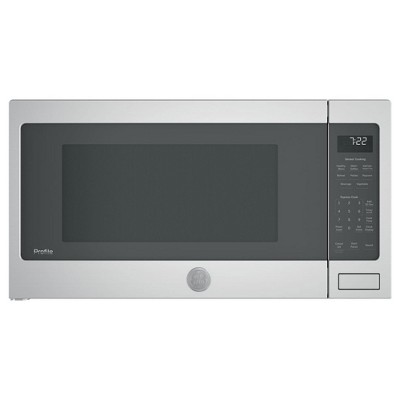 GE Profile 2.2 Cubic Foot Countertop Microwave, Gray (Certified Refurbished)