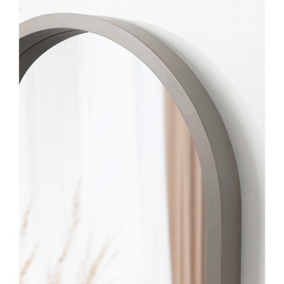 Gray Arched Wood Frame Vanity Mirror, 20 x 30